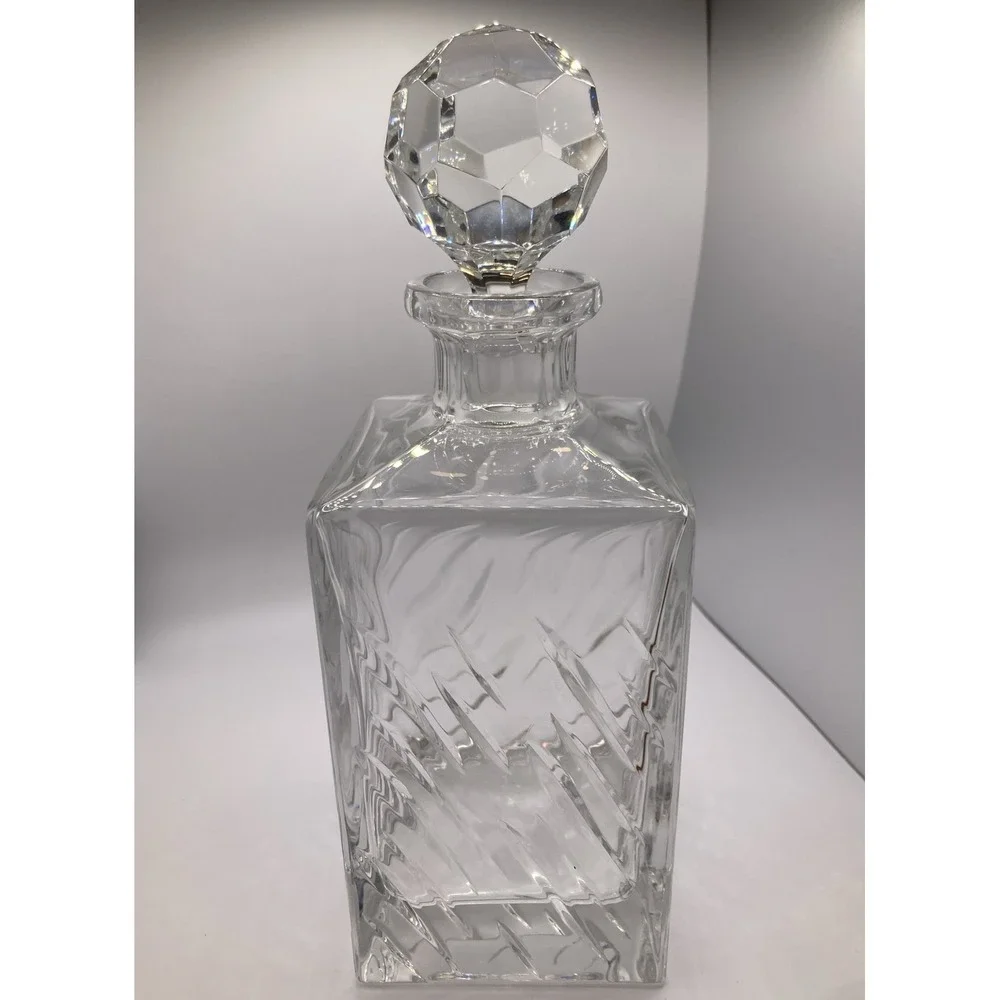 Old‎ Money Grandma Chic Yugoslavia Full Lead Crystal Decanter w/Faceted Stopper